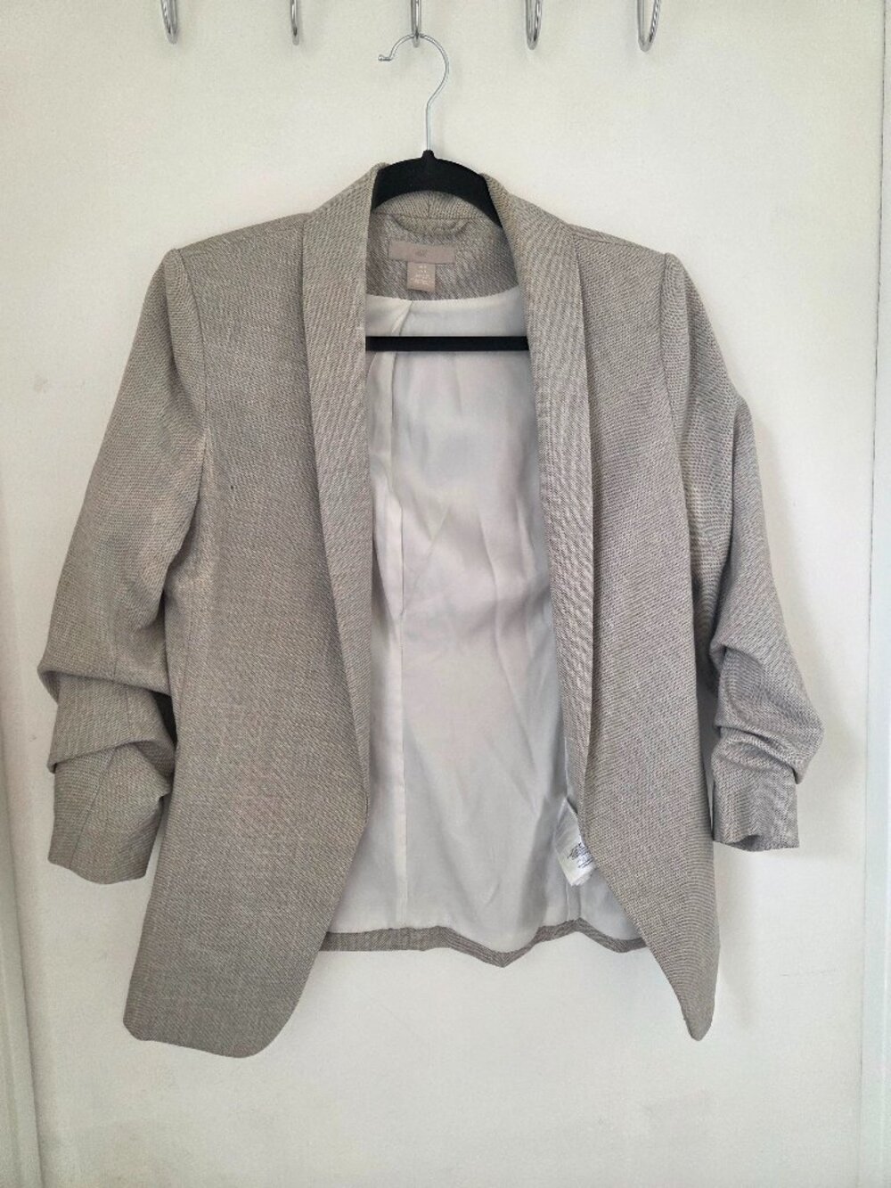 Grey Blazer - 3/4 Length Sleeves - Size 4